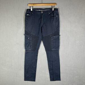 V1969 Italia Abbigliamento Sportivo SRL Moto Jeans Mens 31x29 Blue Denim Stretch